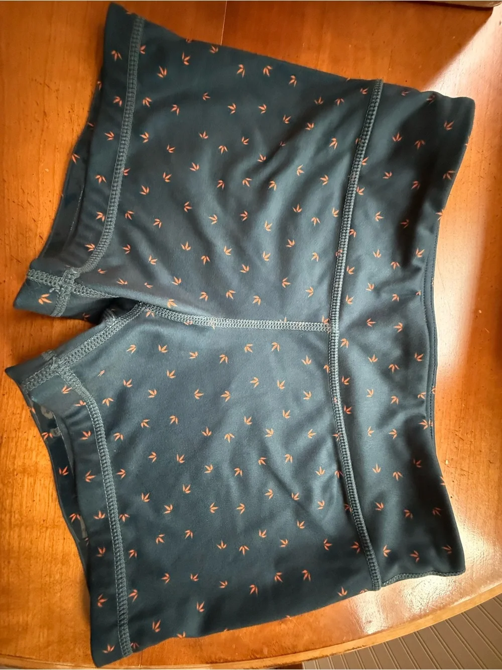 Women's Athletic Shorts Bundle- Flag Print and Leaf Print - Picture 4 of 7
